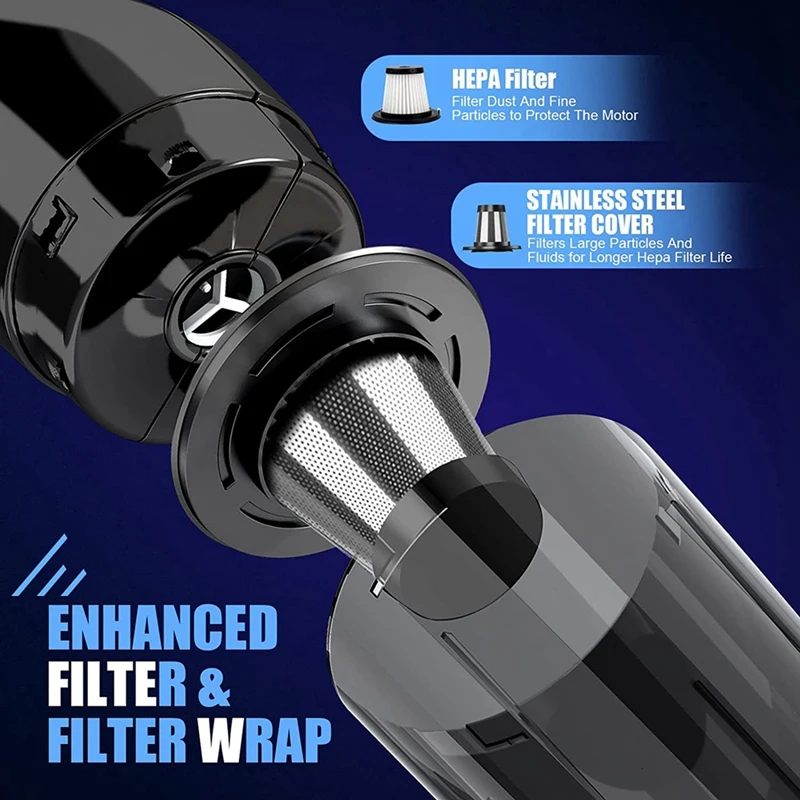 Hands taub sauger Akku tragbarer Hands taub sauger wiederauf ladbarer Kleinwagen staubsauger mit 120W hoher Leistung