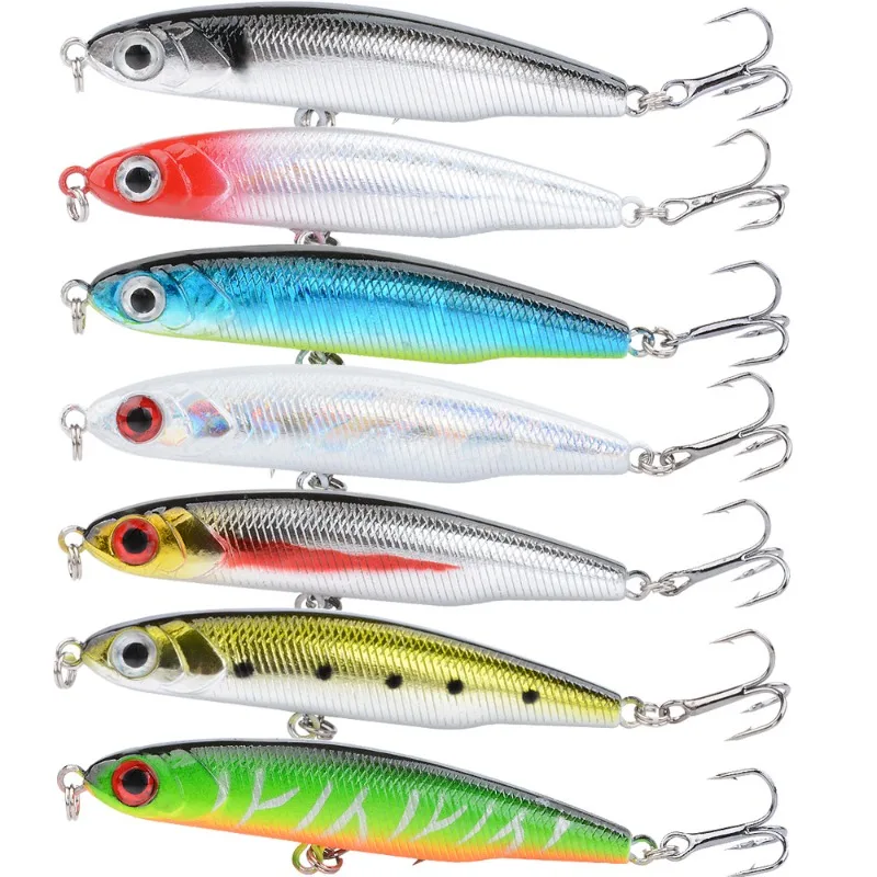 1 Stück 8,3 g/6,5 cm sinkender Pencil-Angelköder, Wobbler, Stickbait, künstlicher Hartköder für Meeres-Thunfisch-GT-Angeln, Angelzubehör – Detail 3