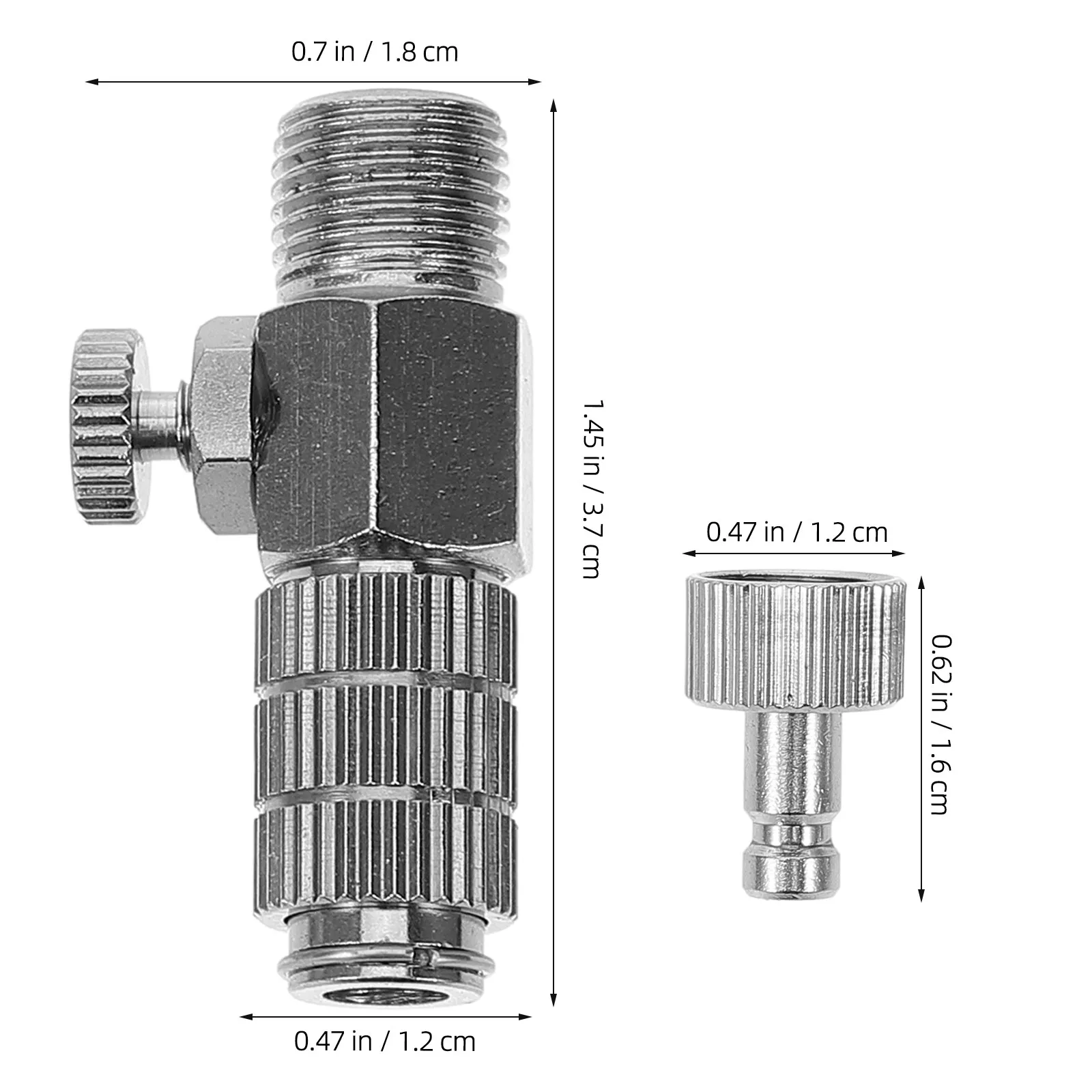 1Set Airbrush Hose Adapter Copper Connector Kit Quick Release Airbrush Fittings Durable for Compressor and Hose