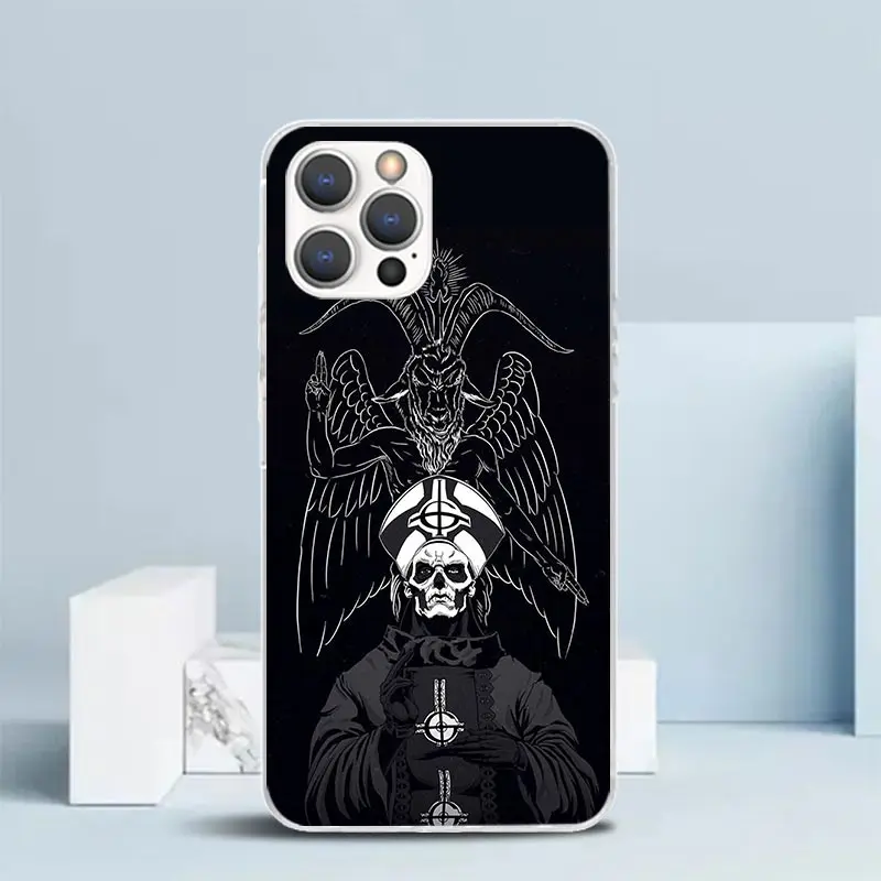 Ghost Papa Emeritus Phone Case For IPhone 16 15 14 13 12 11 Pro Max Mini XR XS X 7 Plus 8 + SE 2020 Soft TPU Back Cover