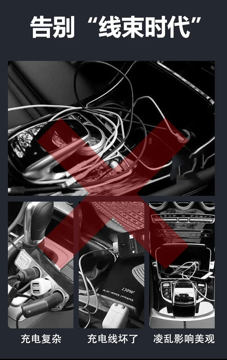 Car Wireless Charger For Hyundai Sonata 2020-2022 Center Console 15W Fast Charging Pad Mobile Phone Holder Interior Accessories detail image 9