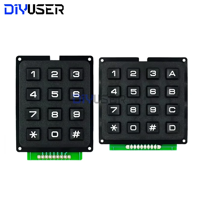 3*4 4*4 Matrix Switch Keyboard Keypad Array Module ABS Plastic Keys 4x4 3x4 12 16 Key Button Membrane Switch DIY Kit for Arduino