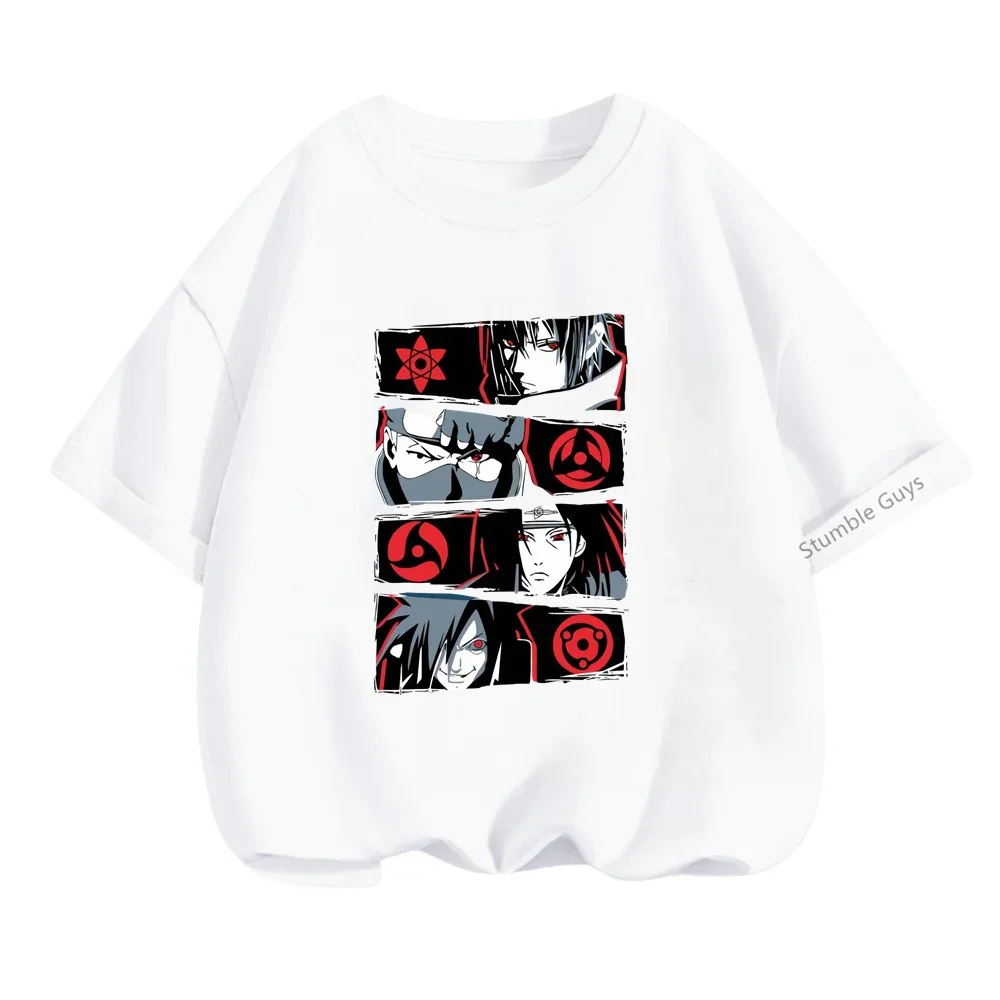 Anime Narutoes Tshirt Kids Boys Clothes Girls T-shirt Cartoon Tees Children Summer Teen Short Sleeve Tops Fashion Kids Clothing