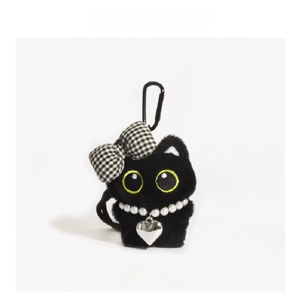 New Scarf Black Cat Plush Doll Keychain Camera Shoulder Bag Doll Bag Pendant Car Key Ring School Bag Decoration - view 3