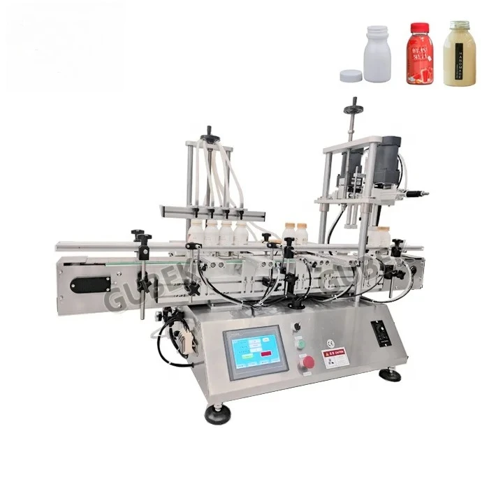 GUBEK Desktop Automatic Bottles Juice Liquid Filling And Screw Capping Machines