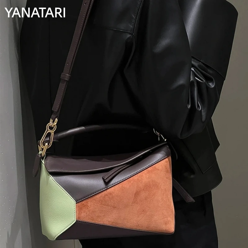 Minimalist Genuine Leather Crossbody Bag for Women