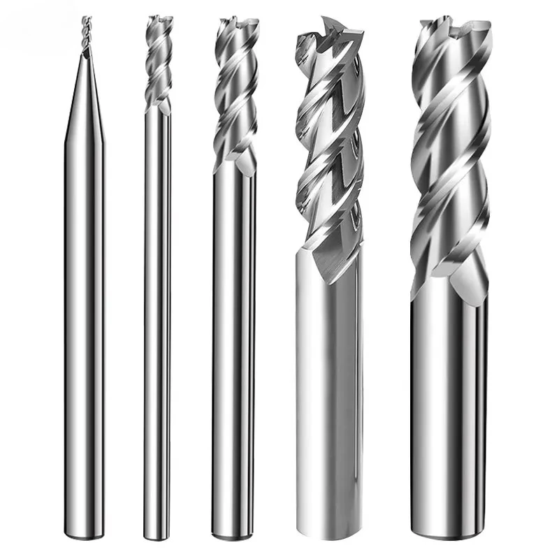 

3 Flutes Teeth 1.1mm~13.7mm Carbide End Mill CNC Cutter Decimal Point Diameter Aluminum Copper Mini Tool Wood Acrylic HRC55