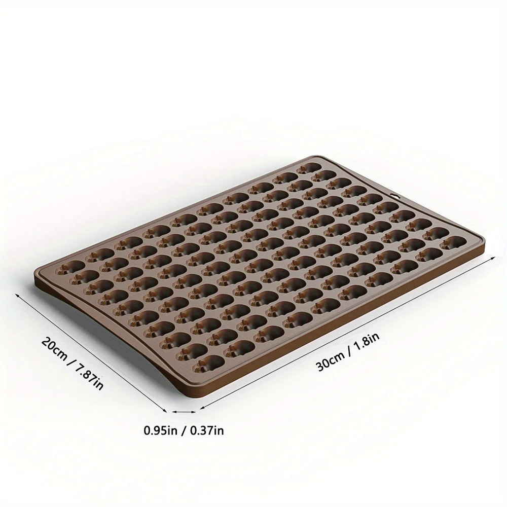Skull Silicone Baking Mold - 100-Cavity Chocolate & Candy Mold for DIY Cake Decorating Fondant Ice Cubes Soap Making