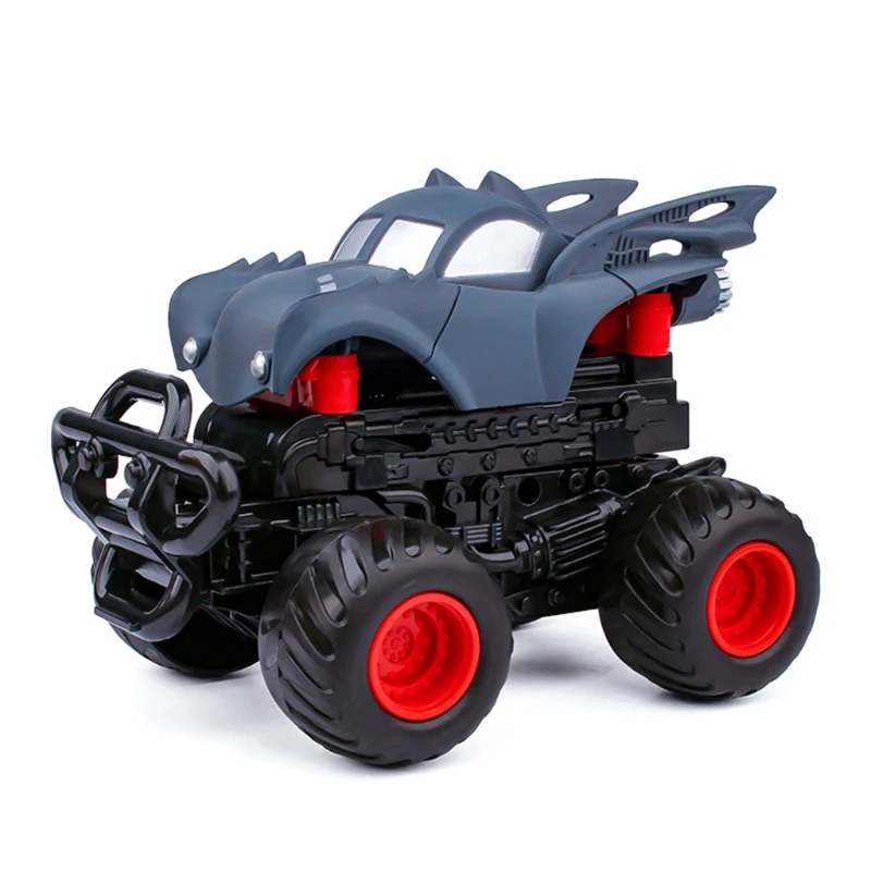 Friction Powered Monsters Trucks for Boys Push and Go Car Vehicles Inertia-Stunt Bounce Deformation Car for Kids