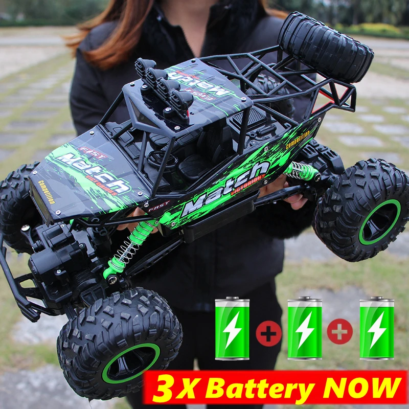 4WD Remote Control Car With Led Lights Radio RC Buggy Off-Road Drift Trucks RTR Vehicle Gifts Toys for Children Boys Kids Adults