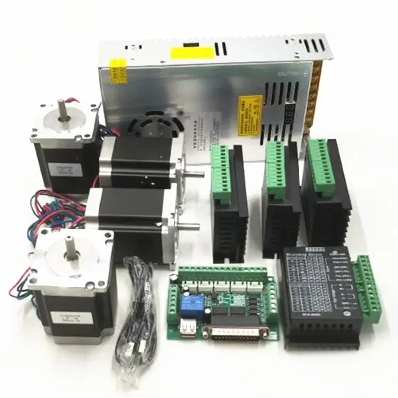 Nema 23 CNC Kits 3N.m 2N.m Stepper Motor DM556D Supply Power USB Mach 3 Control Board