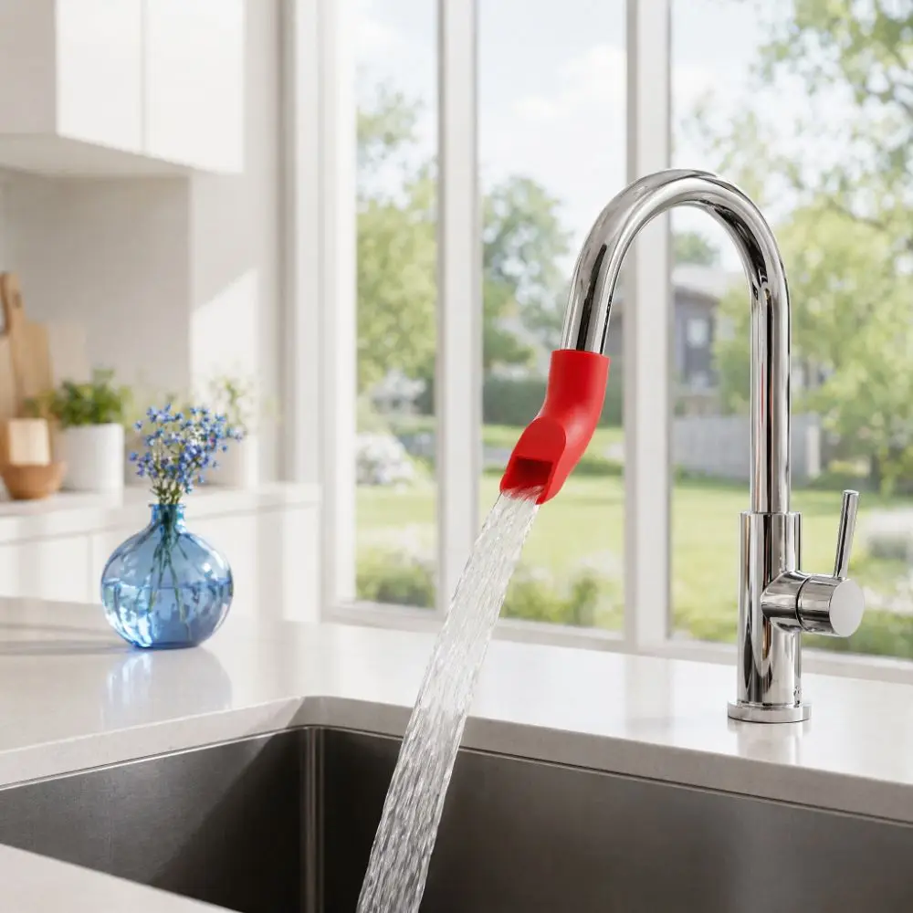 Splash-proof Kitchen Faucet Extender No Assembly Required Durable Water Outlet Nozzle Extended Length Creative