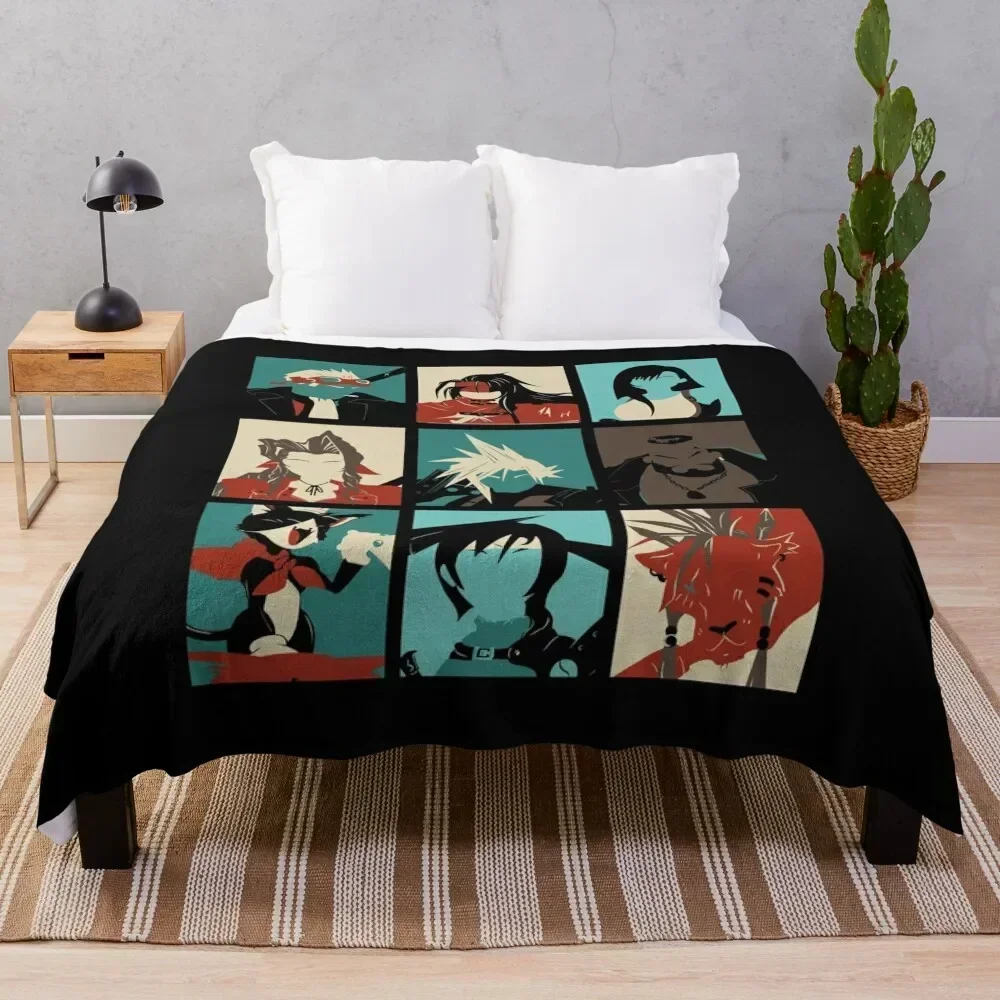 Fantasy Final Seven Throw Blanket Multi Use Warm Blanket for Living Room Bedroom