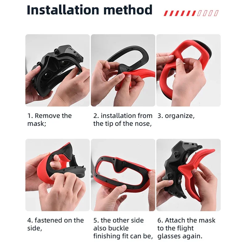 Eye Mask/Pad for DJI AVATA Goggles 2 Silicone Protective Cover Case Face Plate Headband Replacement Drone Glasses Accessories