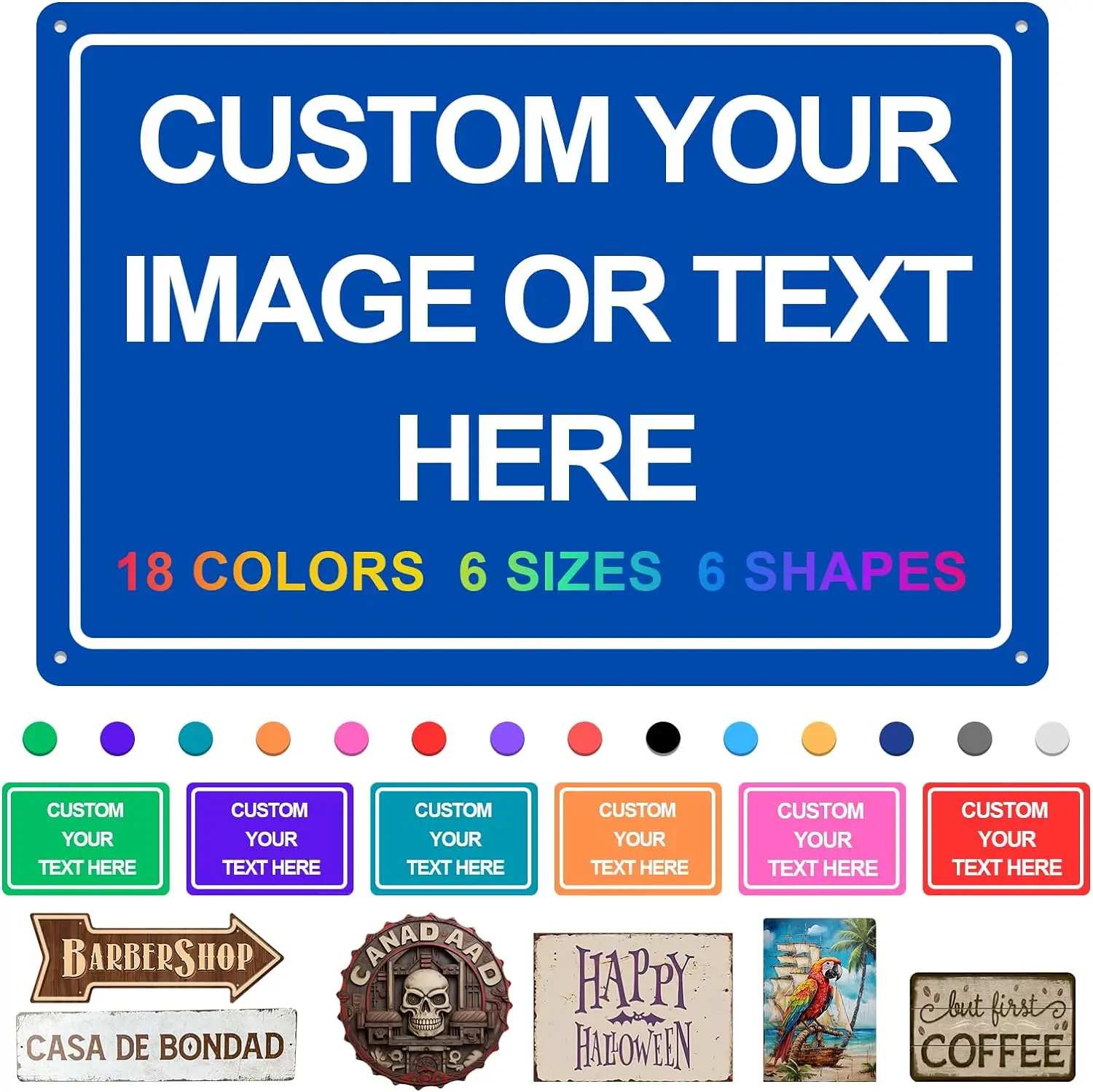 Custom Tin Sign Personalized Metal Signs 12x8 inch Customize Sign with Photo Image Logo Text - Make Your Own Signs Custom Gifts