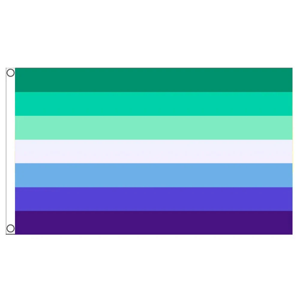 

90x150cm LGBT Blue Gay Man Transgender Pride Flag Rainbow Banner For Decoration