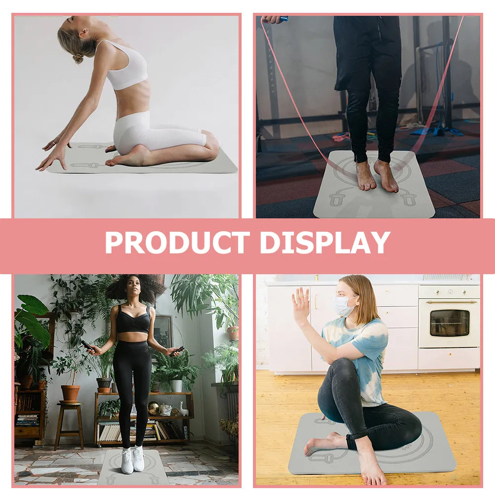 Tpe Jump Rope Mat Portable Lightweight Non Slip Sports Mat for Home Gym Yoga Hot Yoga Pilates Fitness Exercise Training
