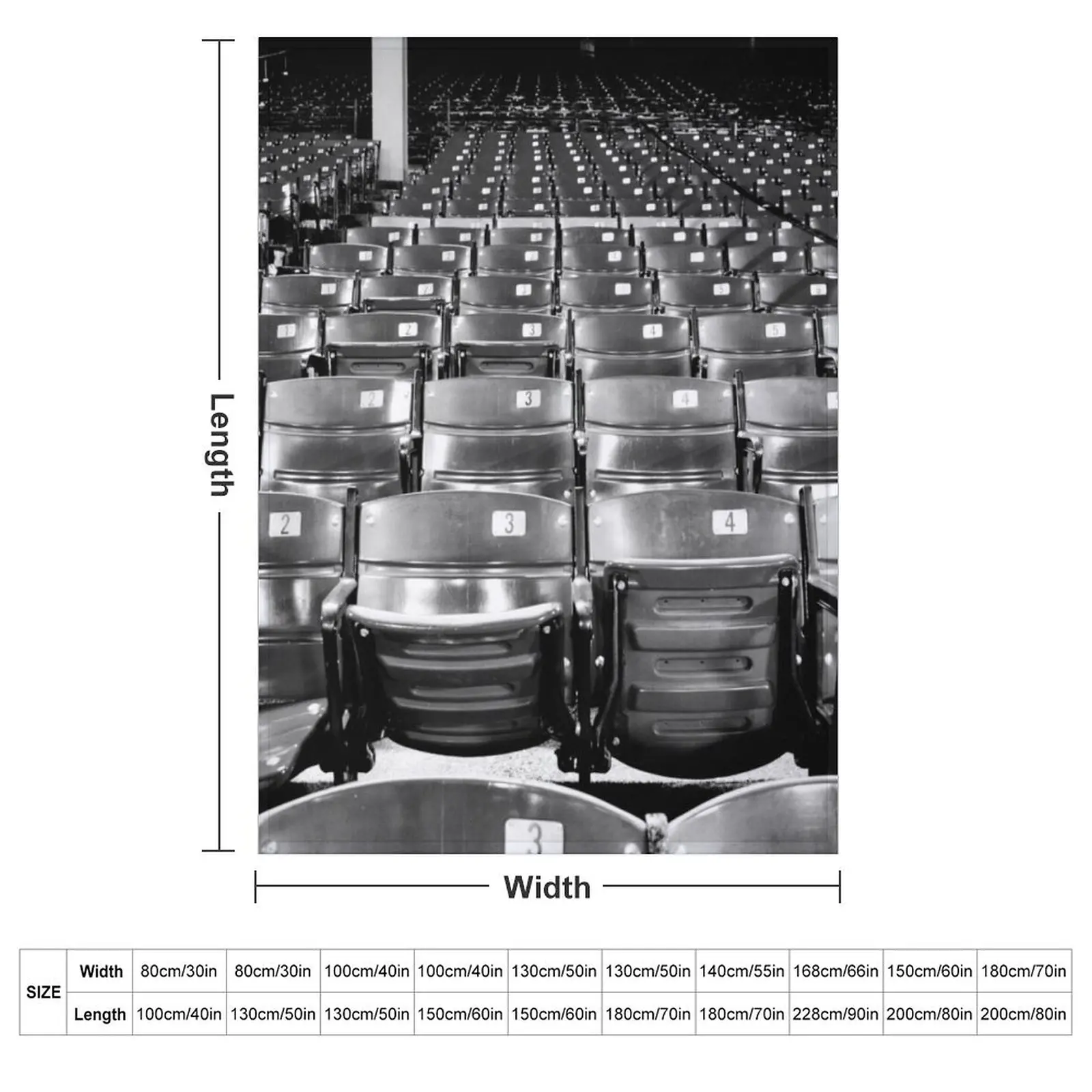 Fenway Park Seats - Boston, Massachusetts Throw Blanket couch cozy soft plush fuzzy picnic outdoor blanket