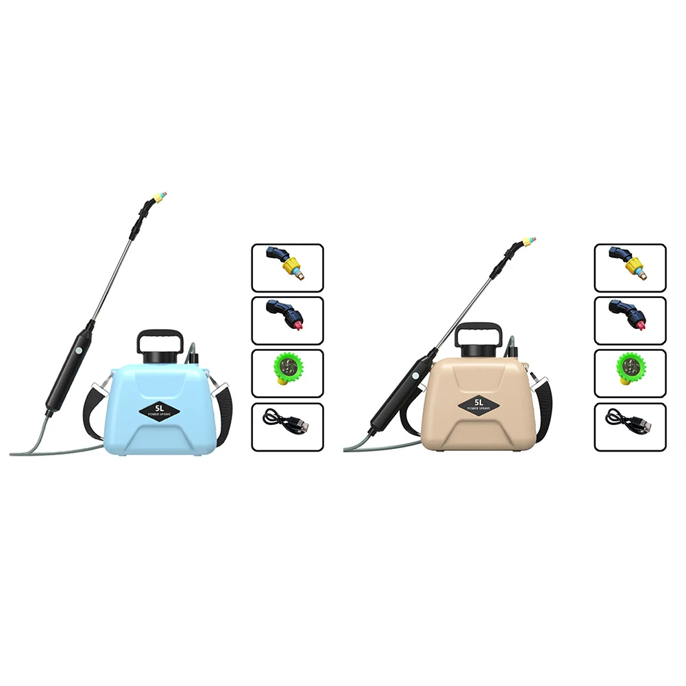 5L التلقائي مصنع مستر USB قابلة للشحن يده البخاخ زجاجة 2 طرق مقبض تلسكوبي 360 الدورية فوهة لوازم الحدائق #4