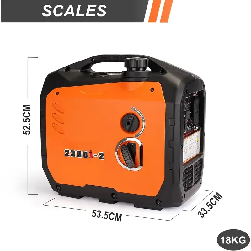 2300W Gasoline Inverter Generator - Portable, Quiet & Fuel-Efficient Power Solution for Home, Camping, RV & Emergency Use