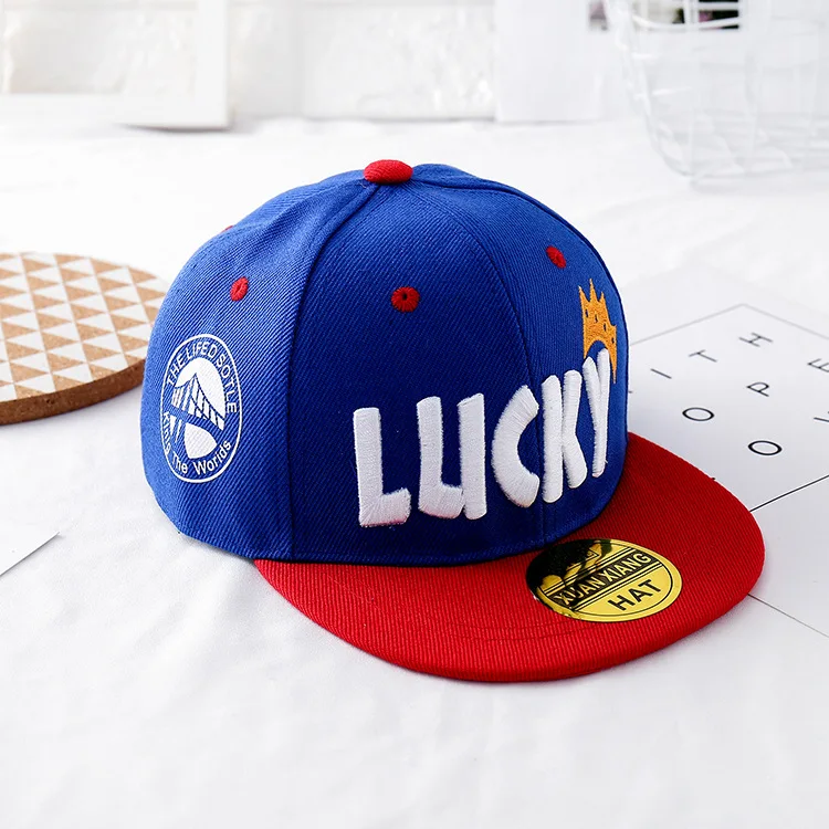 

Children's Hat Baby Baseball Cap Autumn Spring LUCKY Letter Kids Snapback Caps Boys Babies Girls Outdoor Hip Hop Hats