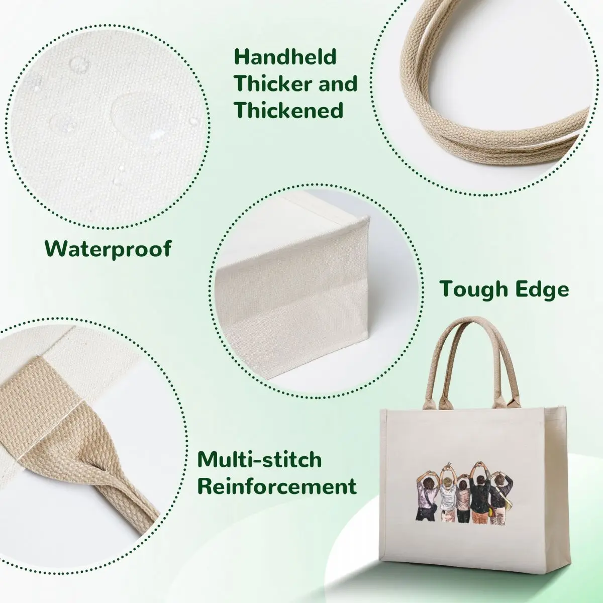 Joker Out - Make a Heart (Outline) Tote Bag custom canvas bag Women's bags supermarket folding bag