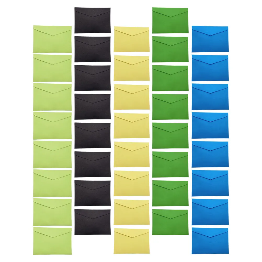 50 قطعة مغلفات فارغة ملونة نابضة بالحياة النمط الغربي متعددة الأغراض دعوات بريدية بطاقات المعايدة رسائل الأعمال #3