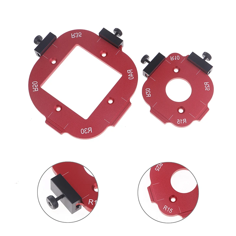 4in1 Woodworking Router Arcs Angle Positioning Template Corner Radius Routers R10-R50 Radius Jig Positioning Tool