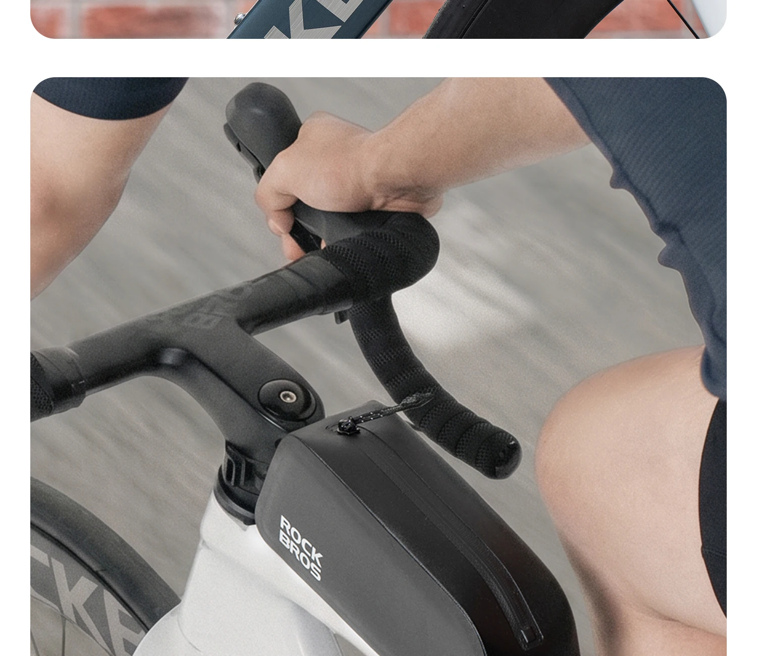 ROCKBROS Vollständig Wasserdichte Oberrohr-Tasche 0,9L Fassungsvermögen MTB Rennrad-Rahmentasche Versiegelte Reißverschluss-Rahmentasche mit Stabilem Befestigungszubehör – Detail 22