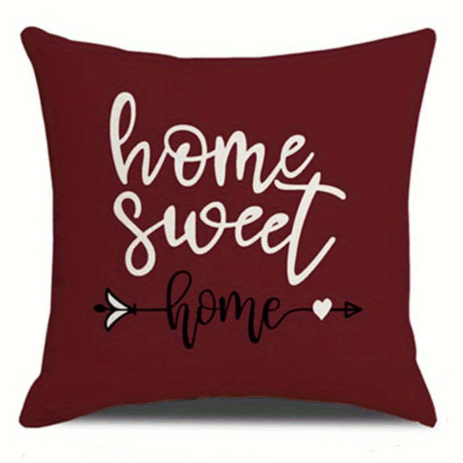 Burgundy and white geometric patterned pillowcases, suitable for living room and bedroom decoration, pillow insert not included.