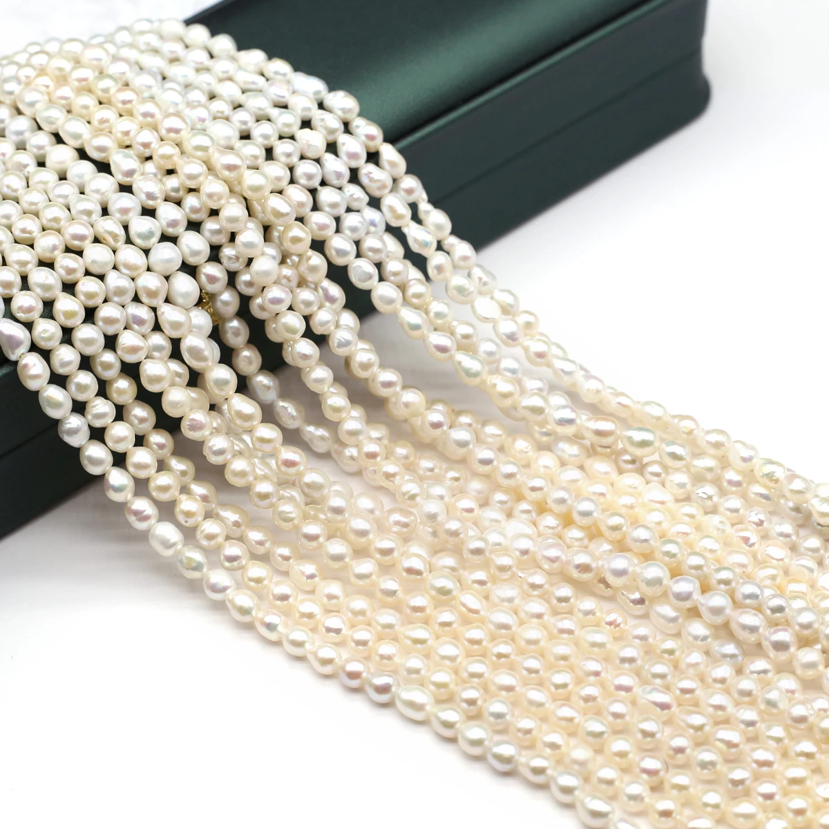 Charm Natural Freshwater Pearls 4-5mm A Round Bead Jewelry Making DIY Necklace Bracelet Accessories Gift 36cm