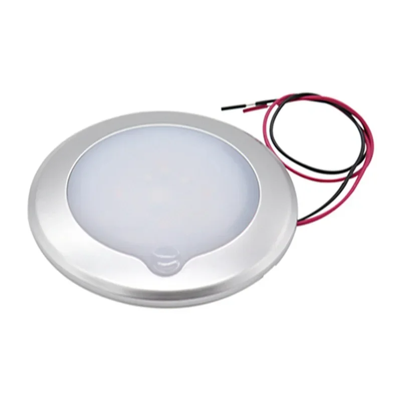 Large 150mm yacht RV modified ceiling light 9-30V stepless touch dimming LED light, white/warm light