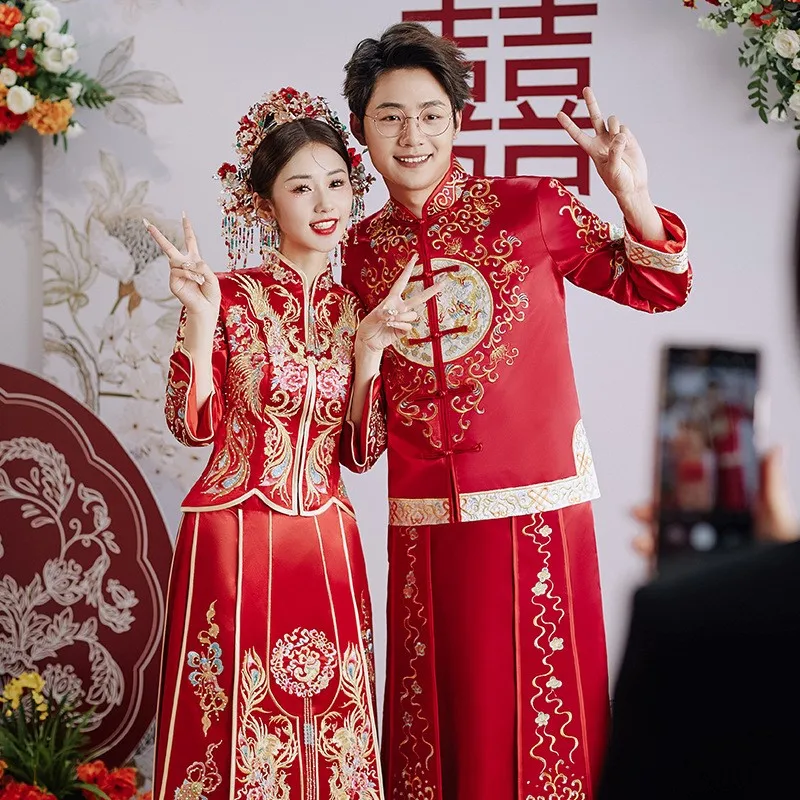 

Новое элегантное платье дракона и феникса в китайском стиле.