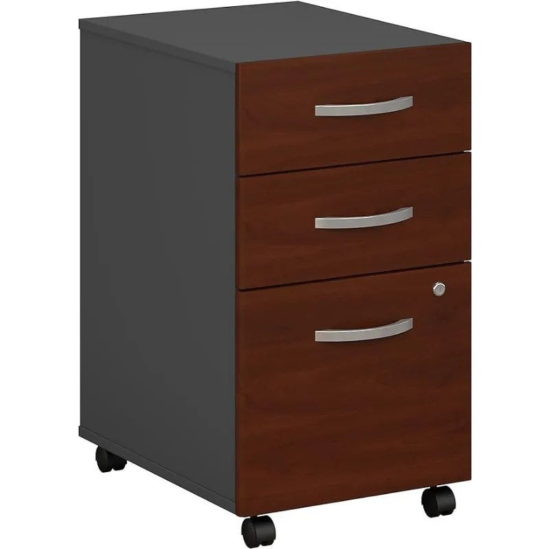 

Bush Business Furniture Components 21"D Vertical 3-Drawer Mobile File Cabinet, Hansen Cherry/Graphite Gray, Delivery