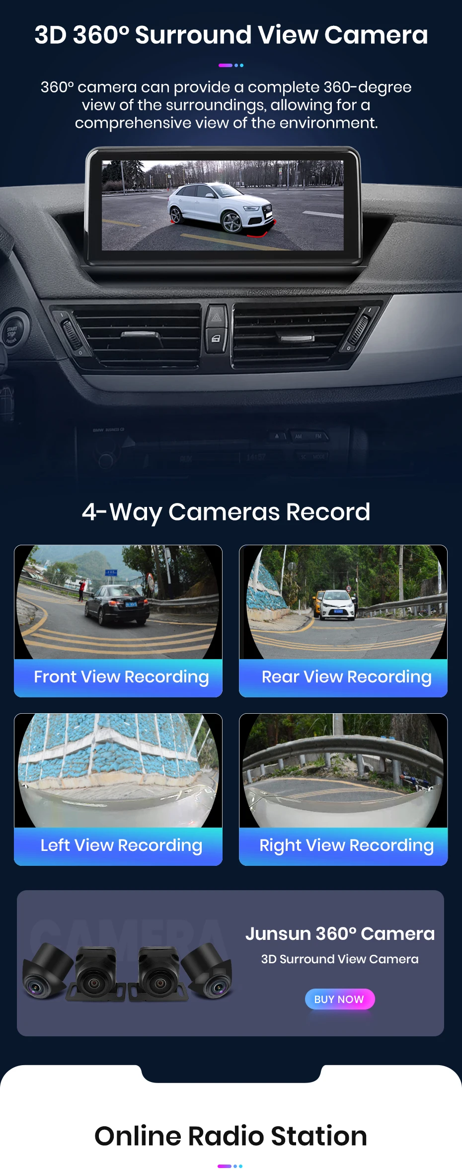 Junsun 10,25 Zoll Carplay für Apple Autoradio Multimedia für BMW X1 E84 2014-2018 Bluetooth Wireless Android Auto GPS Stereo – Detail 11
