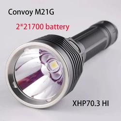 Convoy M21G with XHP70.3 HI 2*21700 Flashlight Long endurance  Lanterna Camping Fishing Lamp