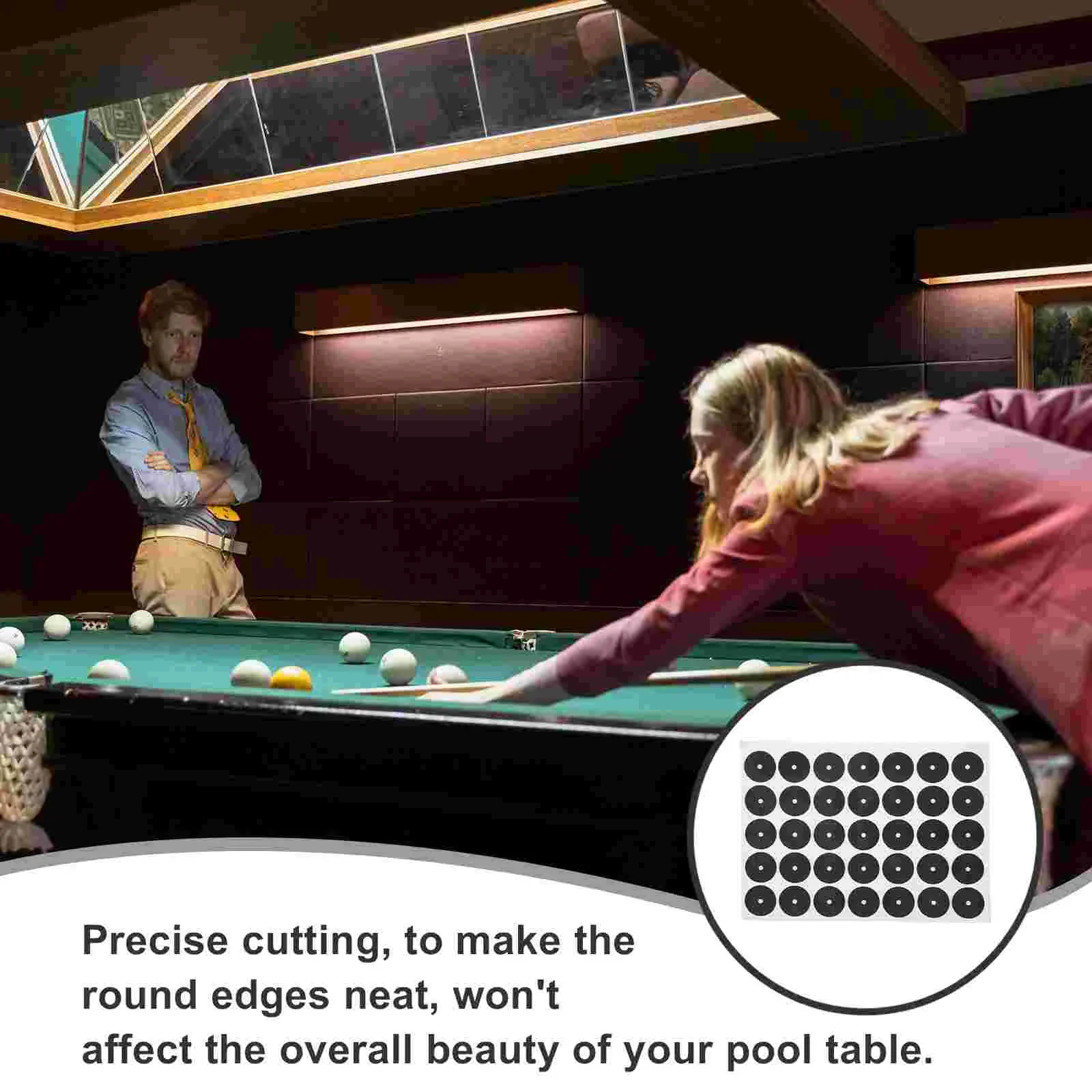 1 Sheet of Replaceable Snooker Dots Portable Pool Table Marker Billiard Spot Stickers for Snooker and Billiards Tables