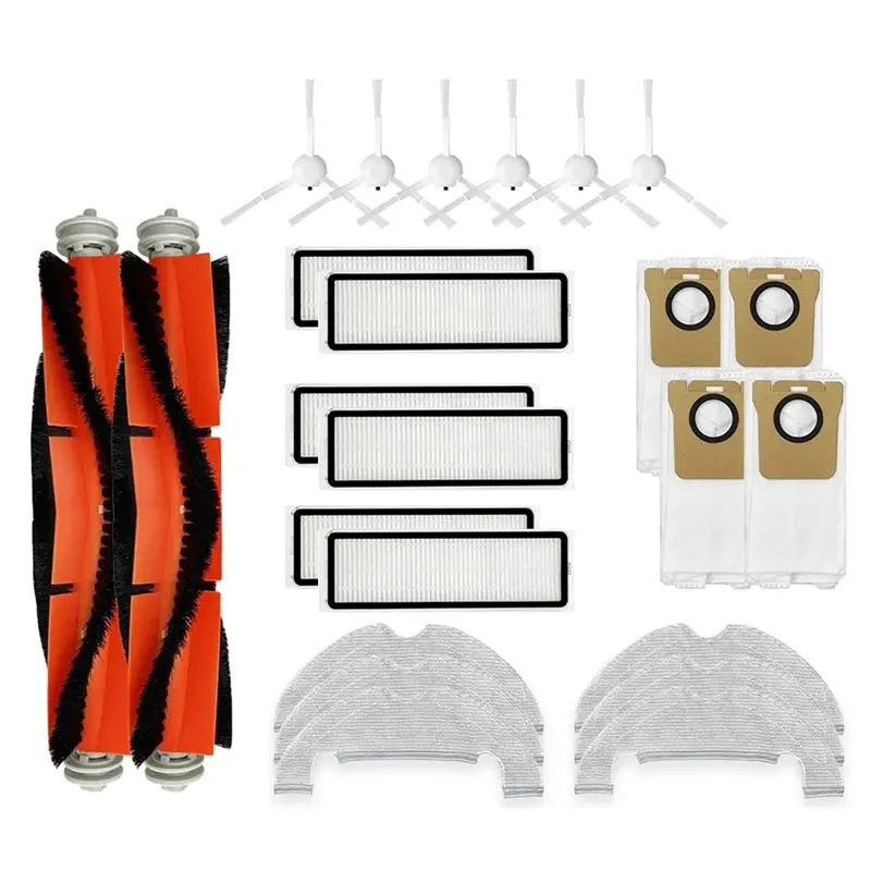 

A01M-Аксессуары для Xiaomi Mi Robot Vacuum Mop 2 Ultra STYTJ05ZHM: основная и боковые щетки, HEPA-фильтр, мешок для пыли, салфетки для уборки