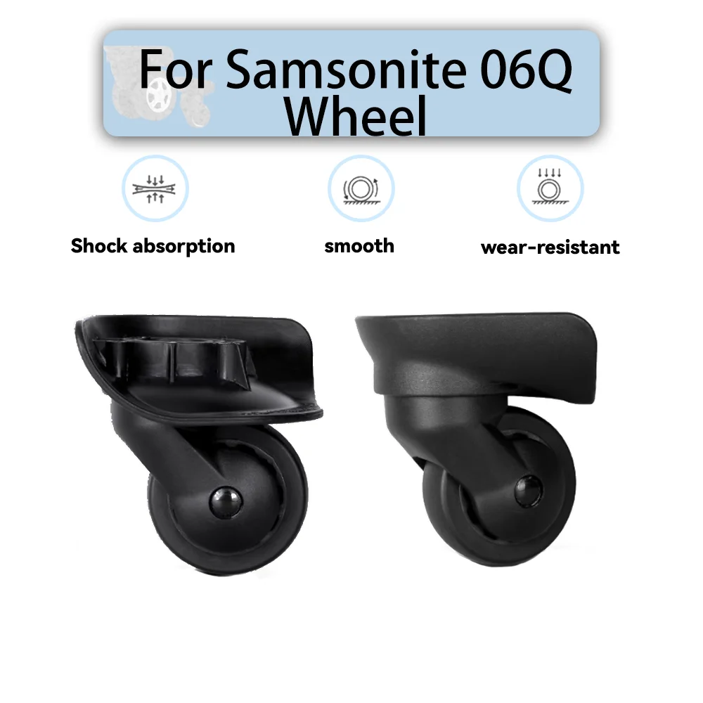 For Samsonite 06Q Universal Wheel Replacement Suitcase Rotating Smooth Silent Shock Absorbing Wheel Accessories Wheels Casters