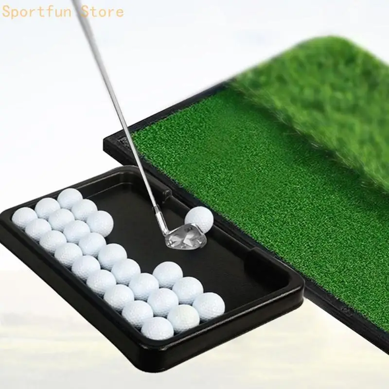 Golf Training Ball Tray with Side Guides Plastic for Repeat Practice Use X7JD