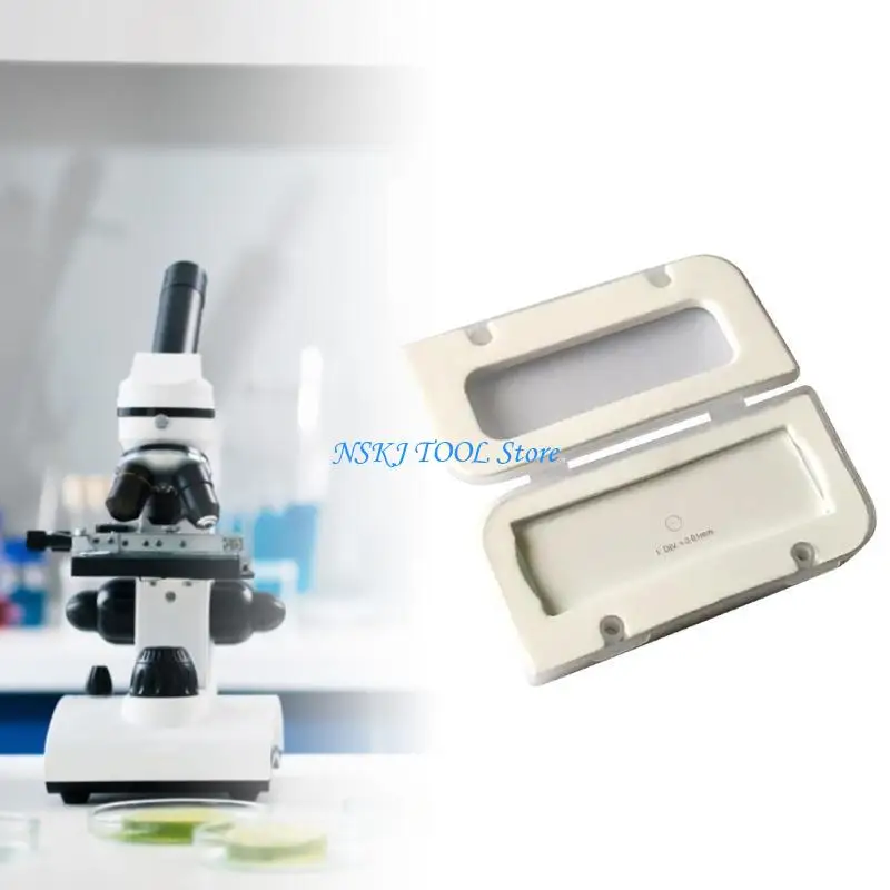 

L8RC Microscope Calibration Slide Microscope Micrometer DIV 0.01mm Ocular Reticle
