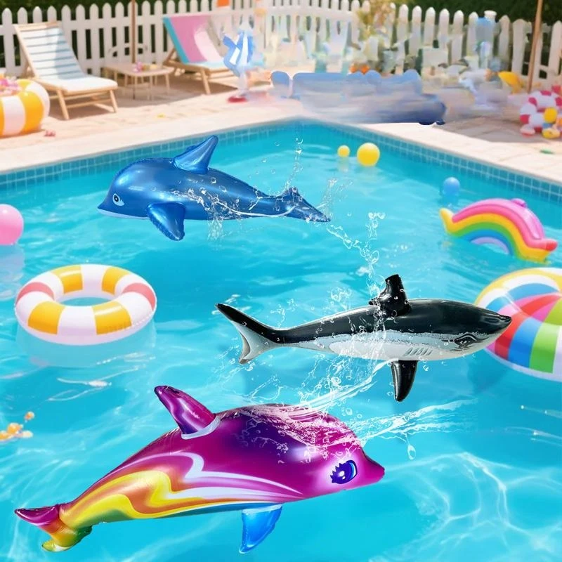 Niedlicher aufblasbarer Hai, Delfin, Spielzeug, Strand, Pool, Party, Schwimmspiel, Spielzeug, Wassersport, aufblasbares Spielzeug, Geschenk