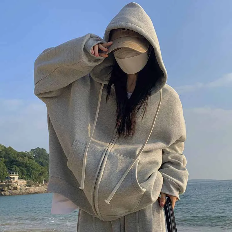 

Laid-ba Sle Hoodie Sweatirt And Wide Leg Pants Two-Piece Set for Men Autumn Winter plus Size 300 Pou Drapey Feel