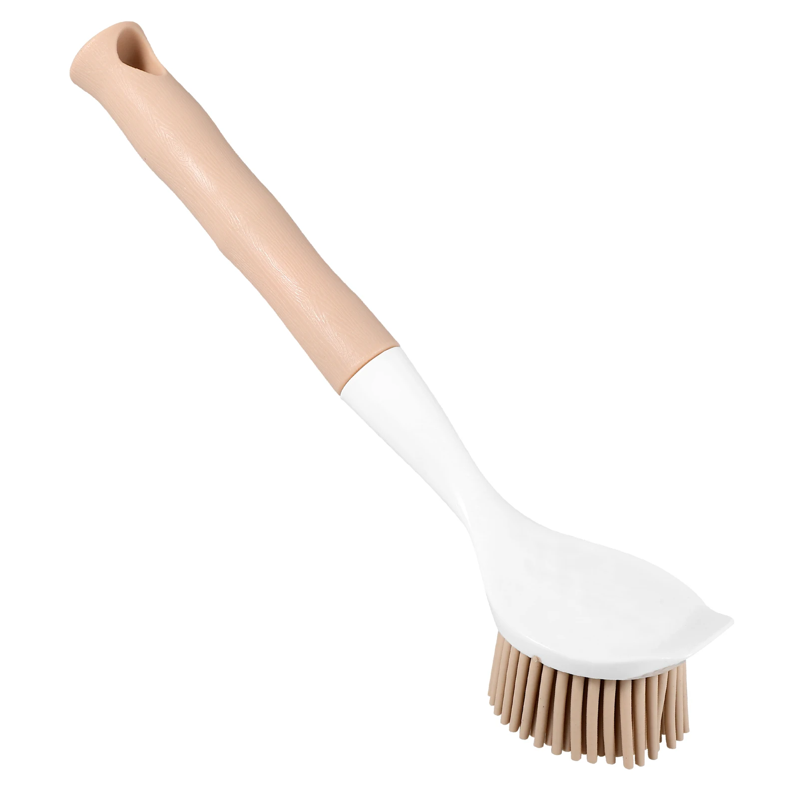 

Silicone Pot Brush Non-stick Dishwasher Cleaning Pans Kitchen Supplies Scrubber Long Handle Practical Sturdy High Density