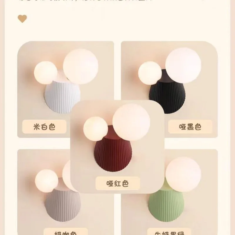 مصباح جداري من القرون الوسطى مصباح جداري لغرفة النوم بجانب السرير وغرفة الأطفال بتصميم بسيط وحديث وبسيط ومبتكر ومصباح جداري شمالي #3