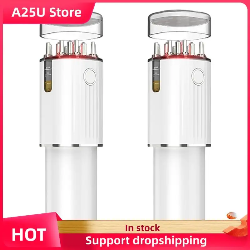 

A25U 2X 3-In-1 Vibrating Hair Oil Applicator & Scalp Massager Red Lights With 70Ml Storage Hair Treatment Growth Applicator
