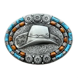 Cowboy hat and belt buckle Western style