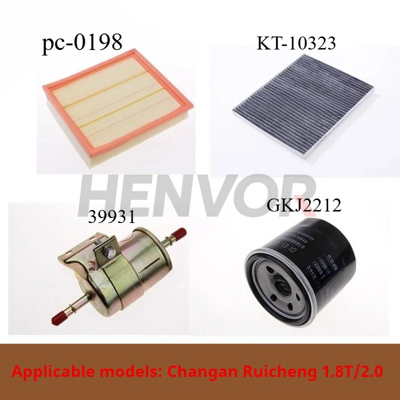 Luchtfilter oliefilter airconditionerooster drie filters vier filters onderhoudsaccessoires