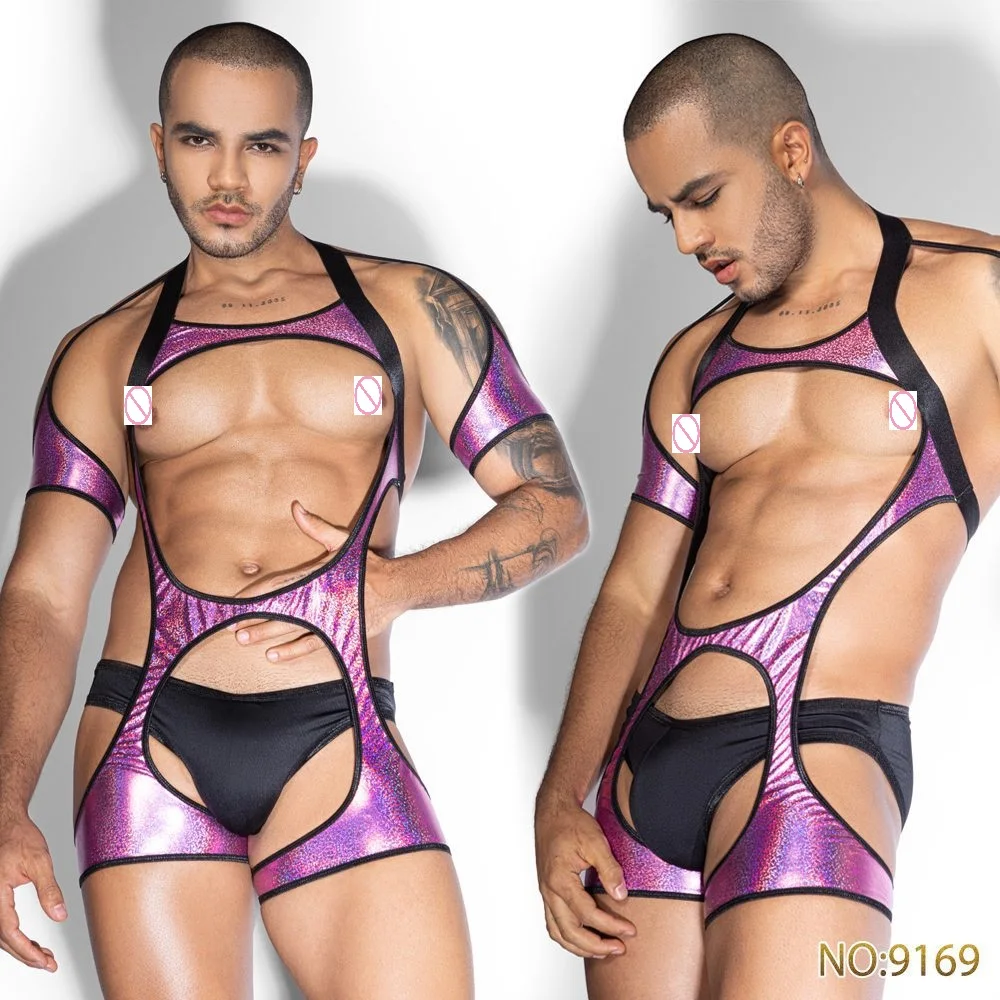 

New Men's Sexy Hollow Out Lingerie Sets Male Mature Night Club Roleplay Costumes Naugty Night Gay Stylish Fliter Laser Wear