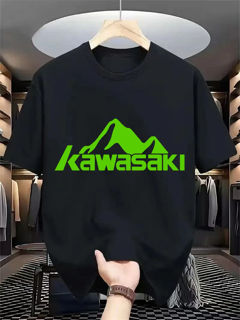 

Kawasaki Summer Motorcycle Men's Short Sleeve Casual Sports Fashion Fast Drying Sweat Absorbing Breathable Comfortable T-shirt